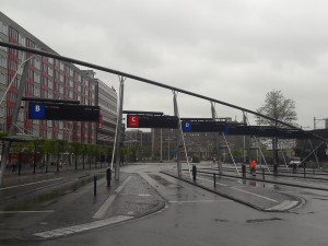 Een leeg busstation